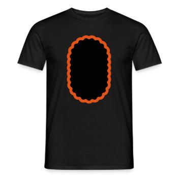 Patch vélo ovale, vélo patch vélo - T-shirt homme - noir - Devant - AI Model Male 178 light (178cm)