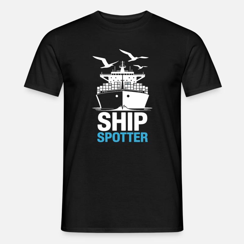 Ship Spotter Leidenschaft Maritim - Männer T-Shirt - Schwarz
