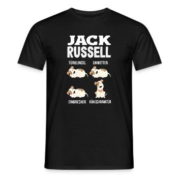 Drôle de Jack Russell Propriétaire Cadeau - T-shirt homme - noir - Devant - AI Model Male 178 light (178cm)