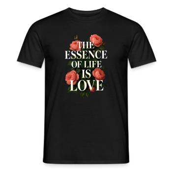Les roses aiment la typographie Design vintage - T-shirt homme - noir - Devant - AI Model Male 178 light (178cm)