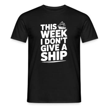 Diese Woche gebe ich kein Schiff - Männer T-Shirt - Schwarz - Vorne - AI Model Male 178 light (178cm)