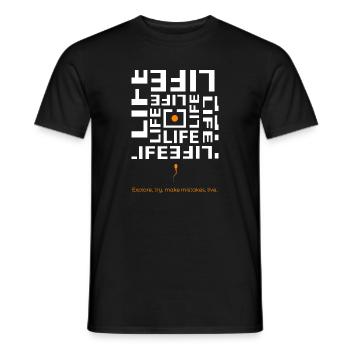 Explore Cubic Lives. Your first victory. - Men's T-Shirt - black - Front - AI Model Male 178 light (178cm)