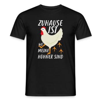 Zu Hause ist wo meine Hühner sind - Männer T-Shirt - Schwarz - Vorne - AI Model Male 178 light (178cm)