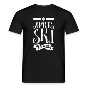 Après Ski Team  - Männer T-Shirt - Schwarz - Vorne - AI Model Male 178 light (178cm)
