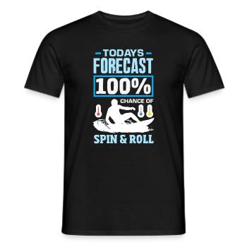 Surfing Surfboarder Bodyboarder - Men's T-Shirt - black - Front - AI Model Male 178 light (178cm)