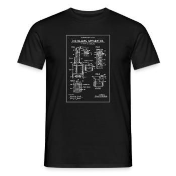 Distillation Modèle Vintage Print - T-shirt homme - noir - Devant - AI Model Male 178 light (178cm)