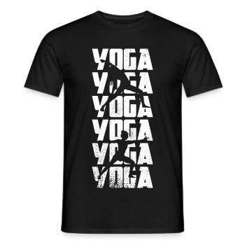 Yoga - Men's T-Shirt - black - Front - AI Model Male 178 light (178cm)