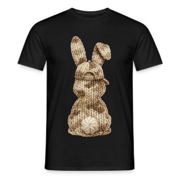 Hase von hinten Tarnfarben Cap Kappe Camouflage - Männer T-Shirt - Schwarz - Vorne - AI Model Male 178 light (178cm)