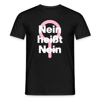 NEIN HEISST NEIN – IMMER! ♀ GIRLPOWER FEMALE POWER - Männer T-Shirt - Schwarz - Vorne - AI Model Male 178 light (178cm)