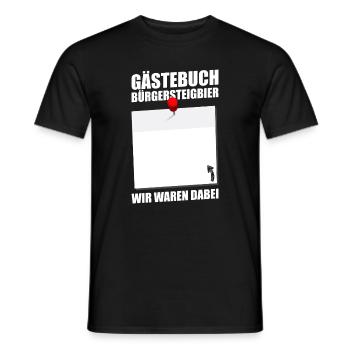 Gästebuch Bürgersteigbier Ortskontrollfahrt OKF - Männer T-Shirt - Schwarz - Vorne - AI Model Male 178 light (178cm)