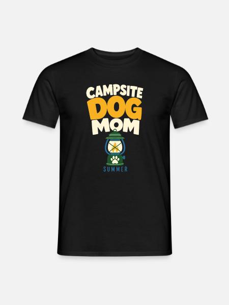 Camping-Hunde-Mama Sommer-Camping-Abenteuer - Männer T-Shirt - Schwarz