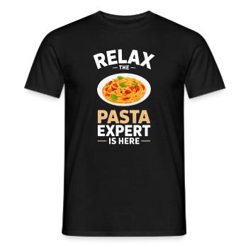 Pasta Nudeln Spaghetti Geschenk - Männer T-Shirt - Schwarz - Vorne - AI Model Male 178 light (178cm)