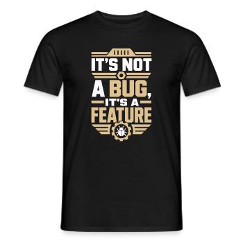 Ce n’est pas un bug, c’est un t-shirt de nerd en fonction - T-shirt homme - noir - Devant - AI Model Male 178 light (178cm)