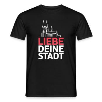 Köln Liebe Deine Stadt Kölner Kölle Karneval Köln - Männer T-Shirt - Schwarz - Vorne - AI Model Male 178 light (178cm)