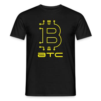 Bitcoin Digital - Männer T-Shirt - Schwarz - Vorne - AI Model Male 178 light (178cm)
