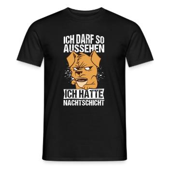 Ich darf So Aussehen Ich Hatte Nachtschicht Kaffee - Männer T-Shirt - Schwarz - Vorne - AI Model Male 178 light (178cm)