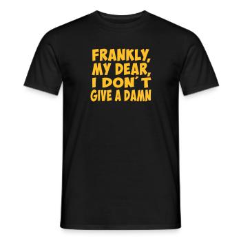 frankly my dear funny quote citation - Men's T-Shirt - black - Front - AI Model Male 178 light (178cm)