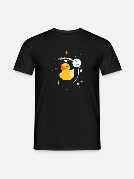 Space rubber duck duck spaceship galaxy - Men's T-Shirt - black