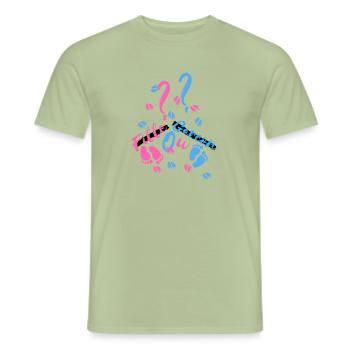 fille ou garçon T-shirt de grossesse Femme cadeau - T-shirt homme - vert sauge - Devant - AI Model Male 178 light (178cm)