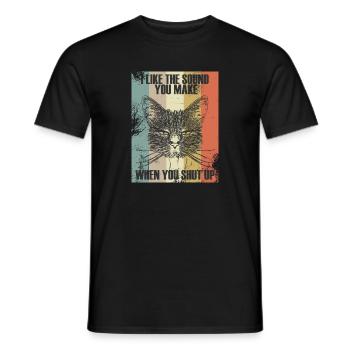 Je suis le son que tu fais quand tu es chat - T-shirt homme - noir - Devant - AI Model Male 178 light (178cm)