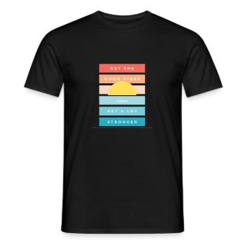 Gute Vibes - Männer T-Shirt - Schwarz - Vorne - AI Model Male 178 light (178cm)