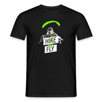 Hike and Fly Parapente - T-shirt homme - noir - Devant - AI Model Male 178 light (178cm)