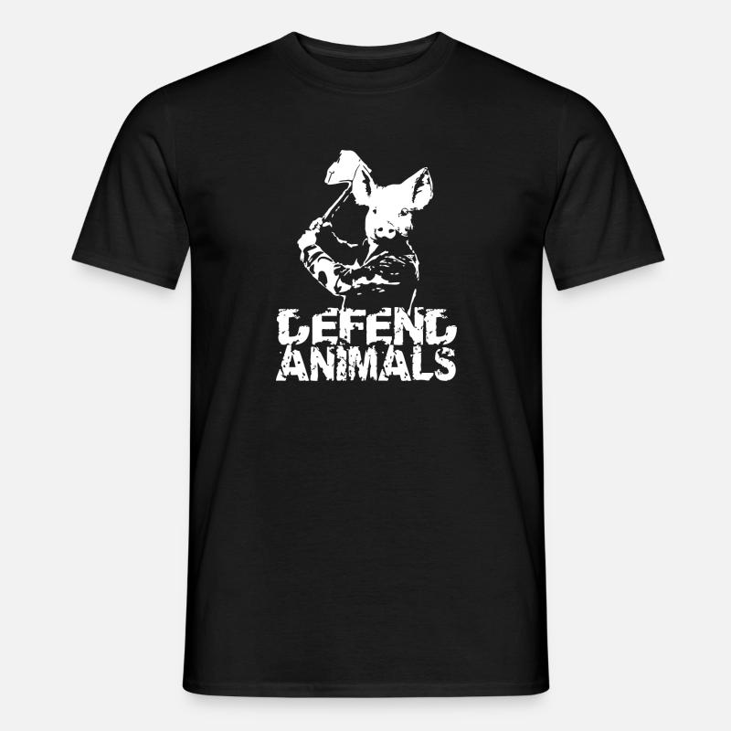 Tiere verteidigen - Männer T-Shirt - Schwarz