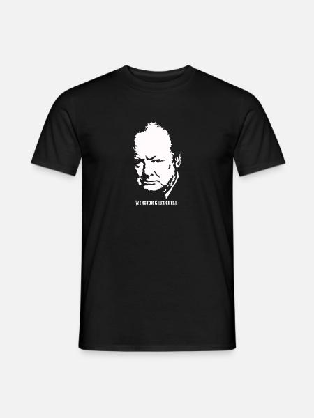 Winston Churchill Portrait - Men's T-Shirt - black