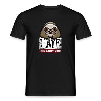 Paresse maléfique. Pour les grouches du matin et les lève-tard - T-shirt homme - noir - Devant - AI Model Male 178 light (178cm)
