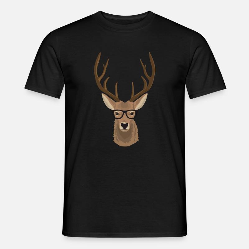Hirsch Brille - Männer T-Shirt - undefined