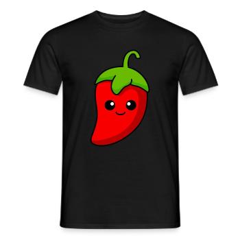 Chilli Comic - Männer T-Shirt - Schwarz - Vorne - AI Model Male 178 light (178cm)