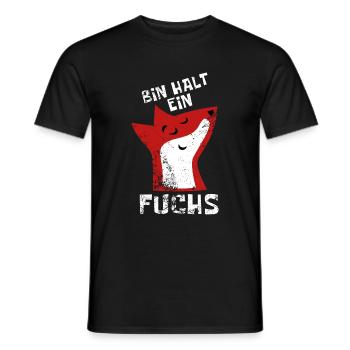 Bin halt ein Fuchs - schlau und clever - Männer T-Shirt - Schwarz - Vorne - AI Model Male 178 light (178cm)