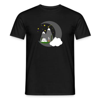 Campen unter Sternenhimmel in den Bergen - Männer T-Shirt - Schwarz - Vorne - AI Model Male 178 light (178cm)