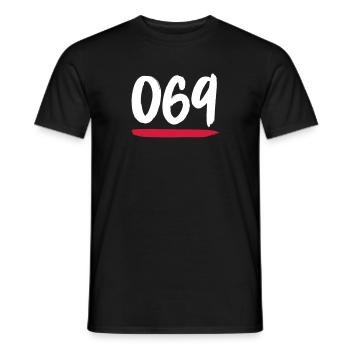 069 brushstroke - Men's T-Shirt - black - Front - AI Model Male 178 light (178cm)