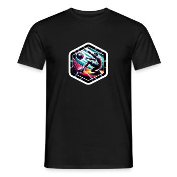 Gaga Ball Dodgeball Hexagone Pit Sport Jeu d’équipe - T-shirt homme - noir - Devant - AI Model Male 178 light (178cm)