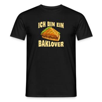 Ich bin ein Baklover, Baklava, Süßspeise, Spruch - Männer T-Shirt - Schwarz - Vorne - AI Model Male 178 light (178cm)