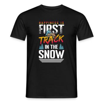 Snowboarding Snow Freestyle - Men's T-Shirt - black - Front - AI Model Male 178 light (178cm)