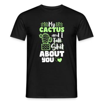 Jardinier de cactus - T-shirt homme - noir - Devant - AI Model Male 178 light (178cm)