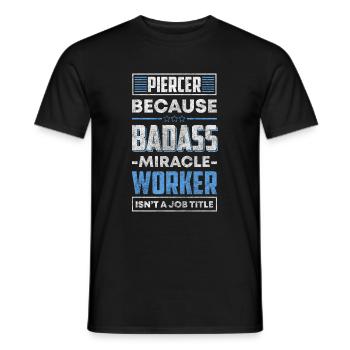 Piercer Kunst Schmuck Schmerz - Männer T-Shirt - Schwarz - Vorne - AI Model Male 178 light (178cm)