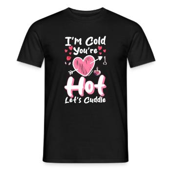 Câlins Câlins Tendresse Famille - T-shirt homme - noir - Devant - AI Model Male 178 light (178cm)