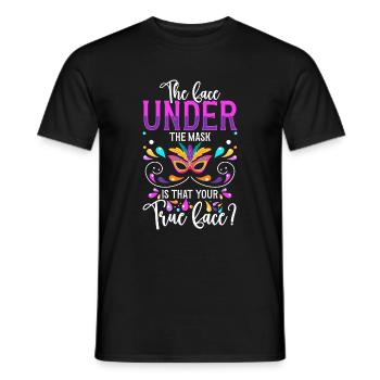 Maskerade Feier Festival Maskiert - Männer T-Shirt - Schwarz - Vorne - AI Model Male 178 light (178cm)