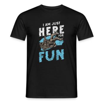 Space, Moon, Galaxy, Space travel - Men's T-Shirt - black - Front - AI Model Male 178 light (178cm)