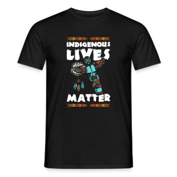 Chef amérindien Skull Apache - T-shirt homme - noir - Devant - AI Model Male 178 light (178cm)