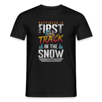 Schnee Piste Tailgrab Winterurlaub - Männer T-Shirt - Schwarz - Vorne - AI Model Male 178 light (178cm)