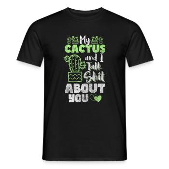 Cactus Eau Câlin - T-shirt homme - noir - Devant - AI Model Male 178 light (178cm)