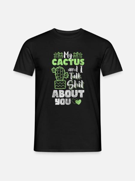 Cactus Water Hug - Men's T-Shirt - black