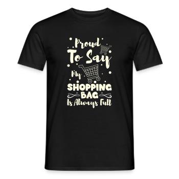 Shopping Shopaholik - Men's T-Shirt - black - Front - AI Model Male 178 light (178cm)