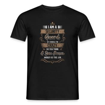 Spécialiste des bâtiments de sécurité - T-shirt homme - noir - Devant - AI Model Male 178 light (178cm)
