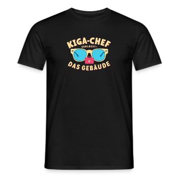Kiga-Chef Abschiedsgeschenk: Kita Absolvent Einsch - Männer T-Shirt - Schwarz - Vorne - AI Model Male 178 light (178cm)