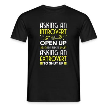 introverti, solitaire, gens, misanthrope - T-shirt homme - noir - Devant - AI Model Male 178 light (178cm)